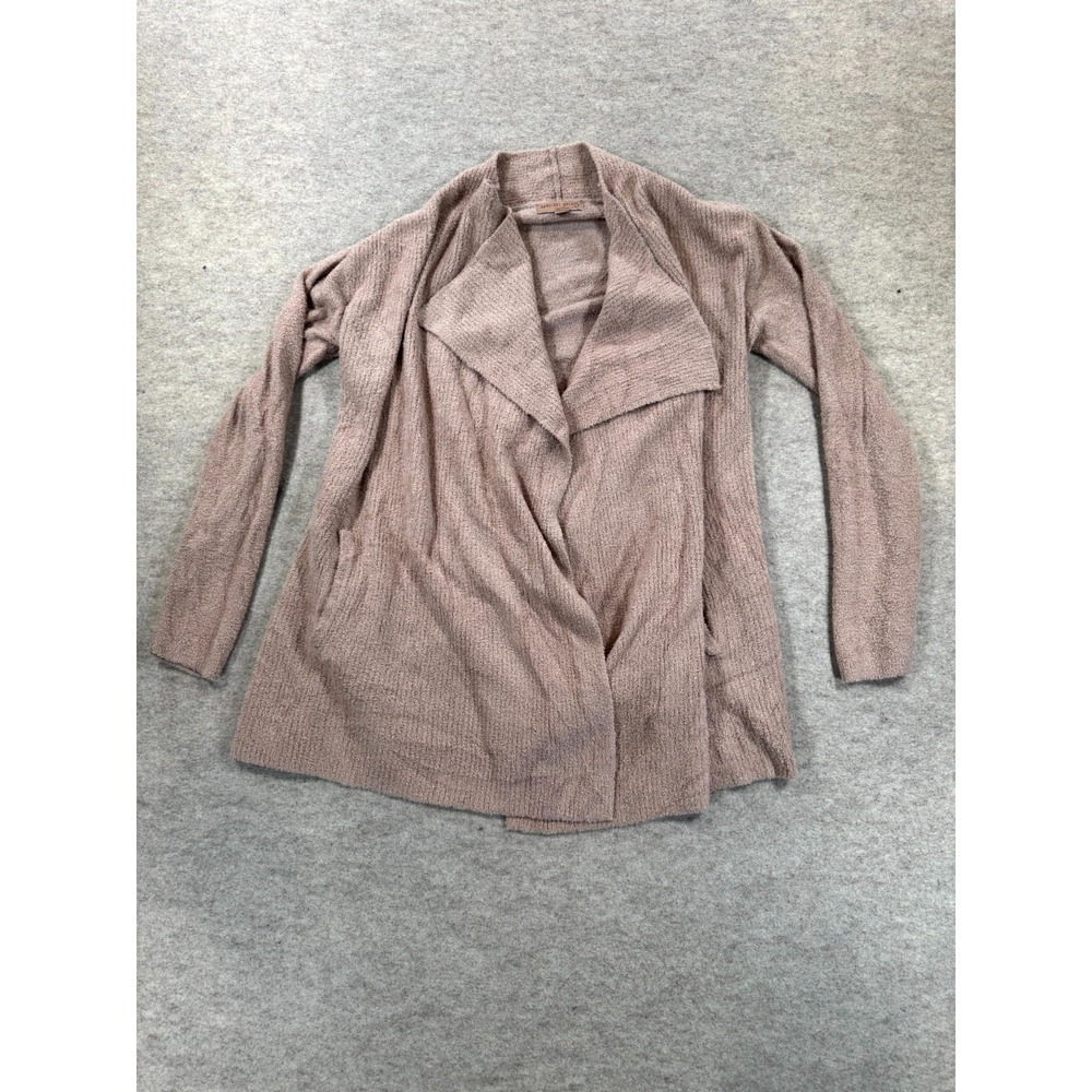 Barefoot Dreams Cozychic Lite Ribbed Wrap Cardigan Sweater Womens S/M Brown